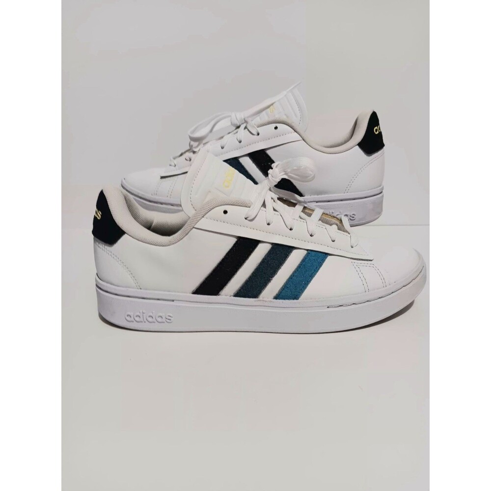 Adidas  Grand Court Alfa White Triple Blue Stripef Men's Sneakers Sz 9.5